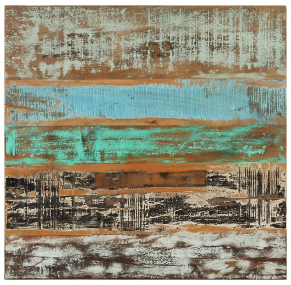 tömör újrahasznosított fa étkezőasztal 82 x 80 x 76 cm