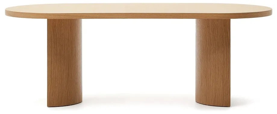 Étkezőasztal tölgyfa dekorral 100x200 cm Nealy – Kave Home