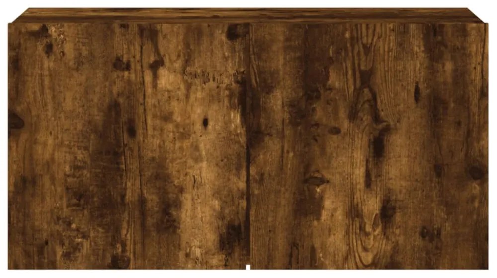 füstös tölgy színű falra szerelhető TV-szekrény 80x 30 x 41 cm