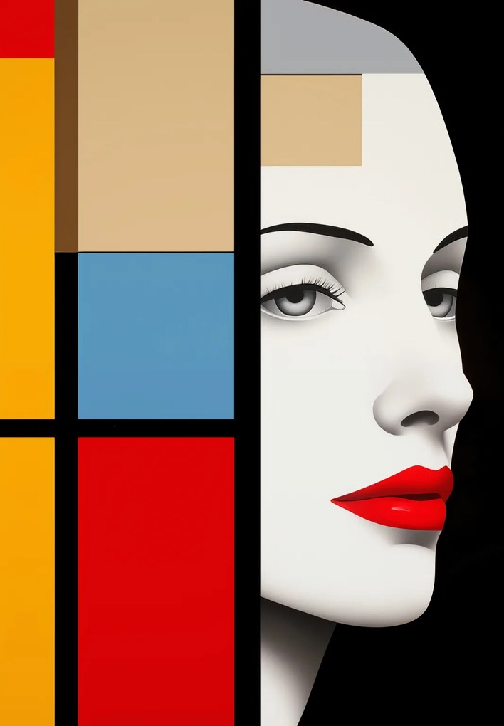 Poszter 68x98cm Geometrikus Pillantás a távolba