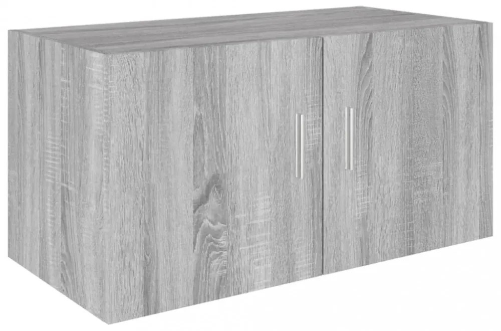 szürke sonoma színű szerelt fa faliszekrény 80 x 39 x 40 cm
