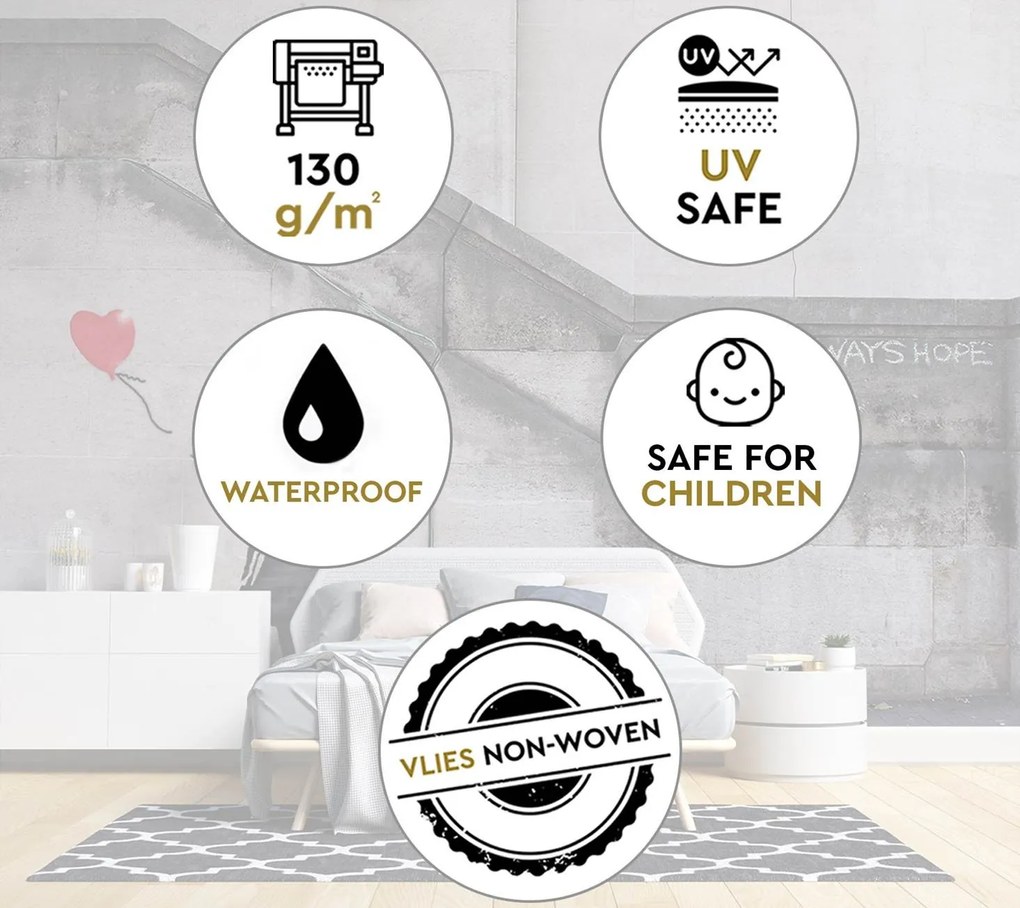 Gario Fotótapéta Lány lufival, Banksy, graffiti, graffiti Anyag: Vlies, Méret: 150 x 105 cm