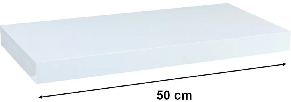 STILISTA Falipolc VOLATO 50 cm fehér fényes