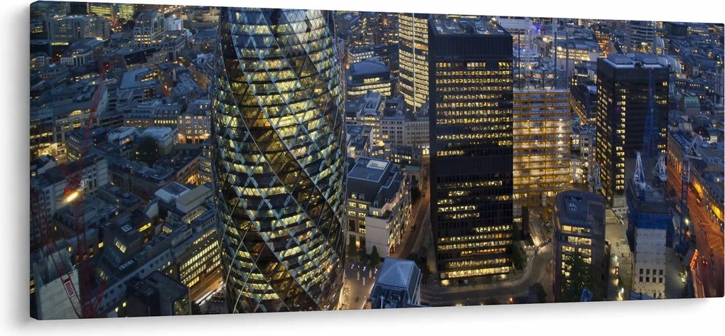 Kép - London esti panorámája (120x50 cm)