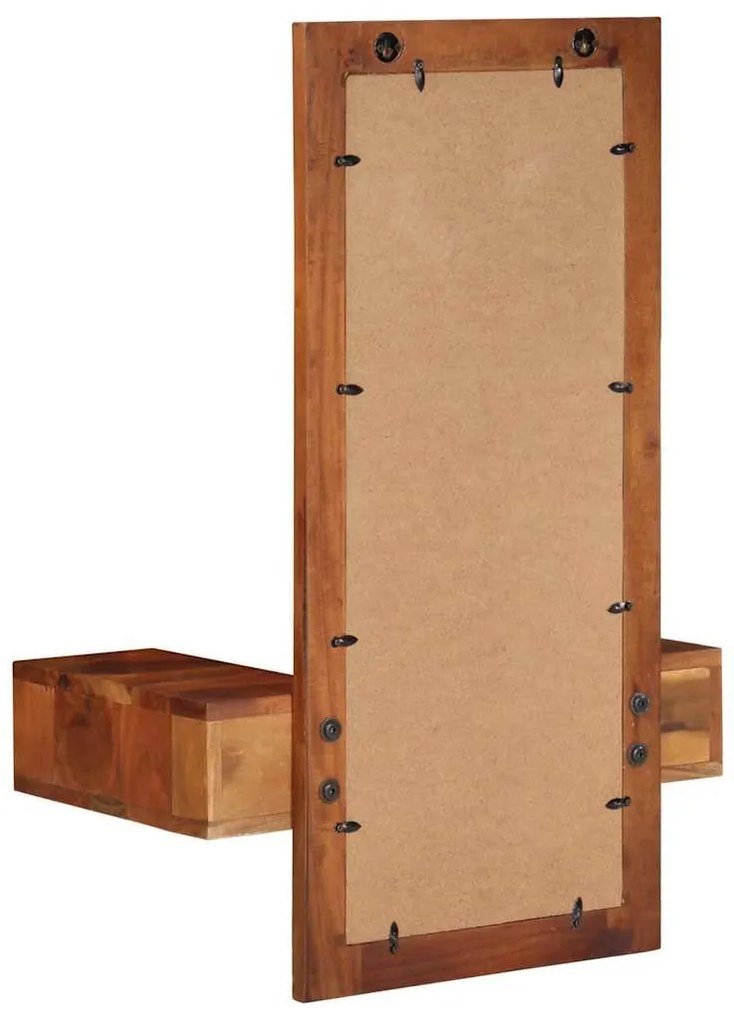 fali tükör fiókokkal 60x33x90 cm tömör fa akácfa