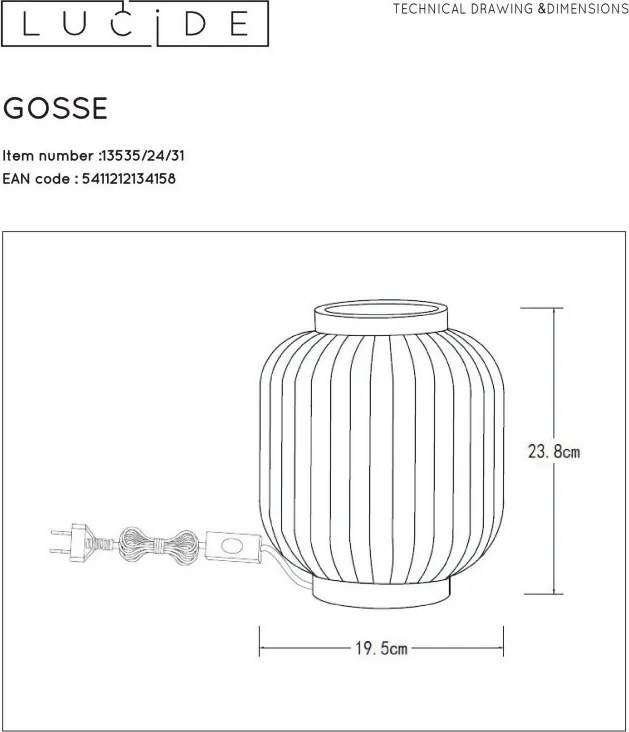Asztali Lámpa Bronz GOSSE LUCIDE 13535-24-31