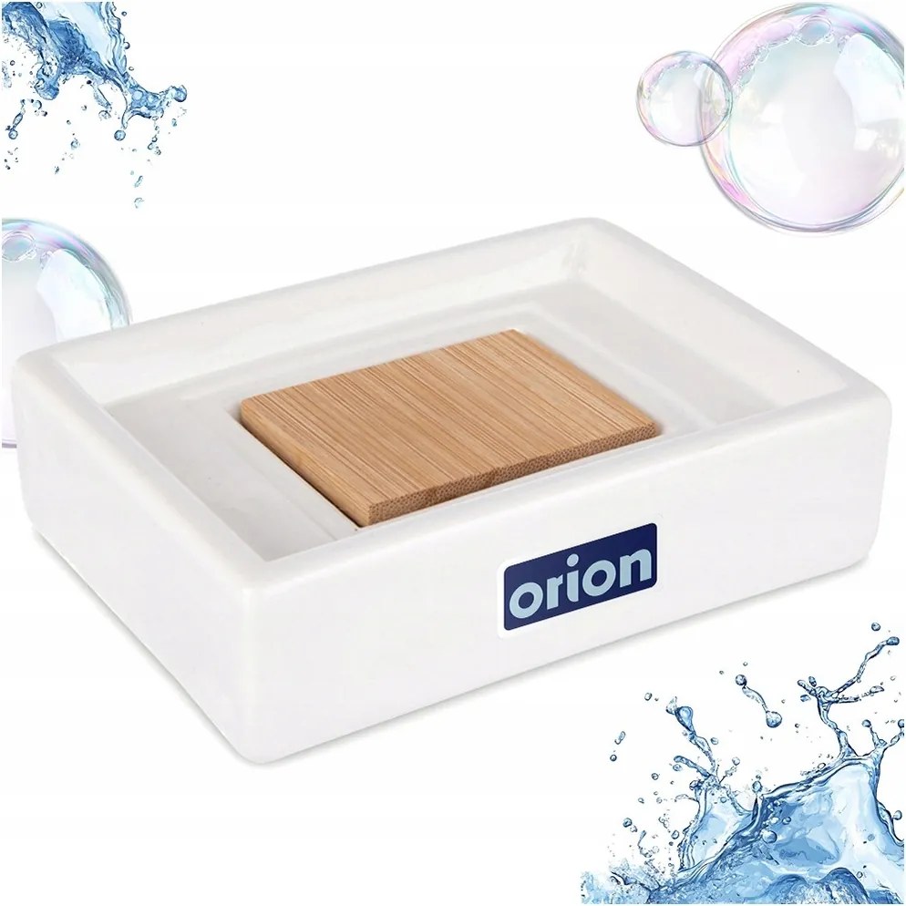 Szappantartó Alátét fehér bambusz fürdőszoba szappantartó állvány