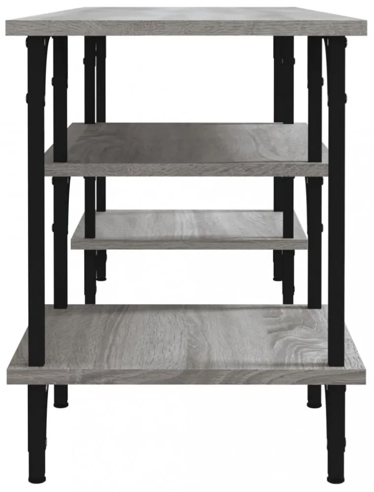 szürke sonoma színű szerelt fa TV-szekrény 102x35x45,5 cm