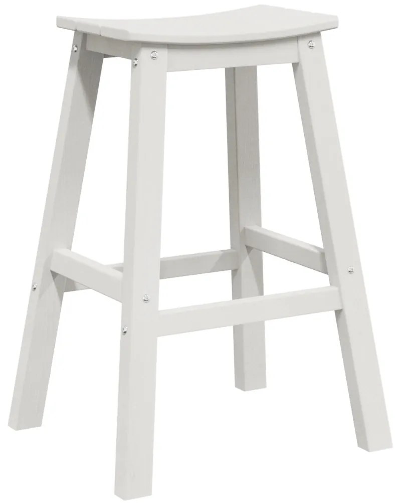 Bárszékek 9 db Fehér HDPE