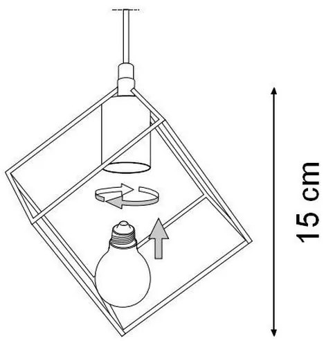 Ideal Lux - Csillár zsinóron ICE 5xE27/60W/230V átm. 50 cm fehér