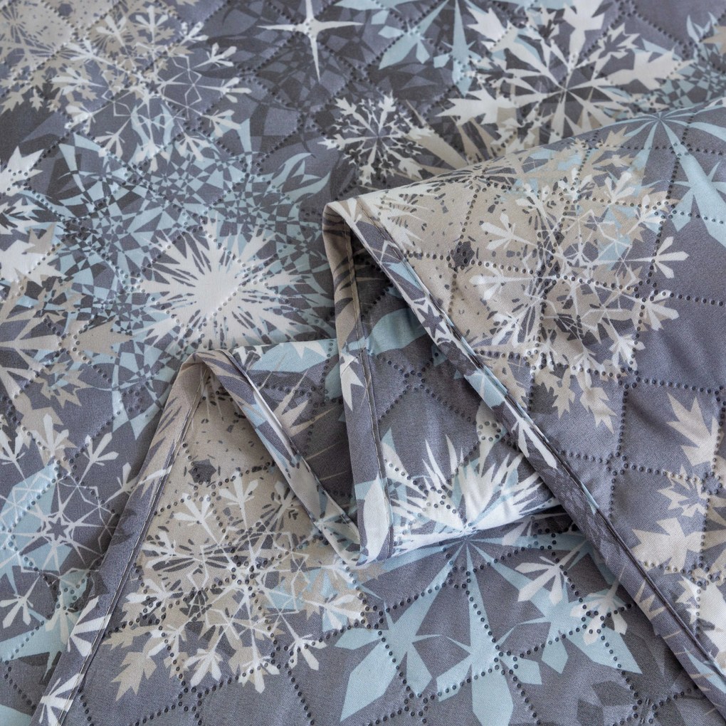 SNOWFLAKE kékesszürke ágytakaró Méret: 220 x 240 cm