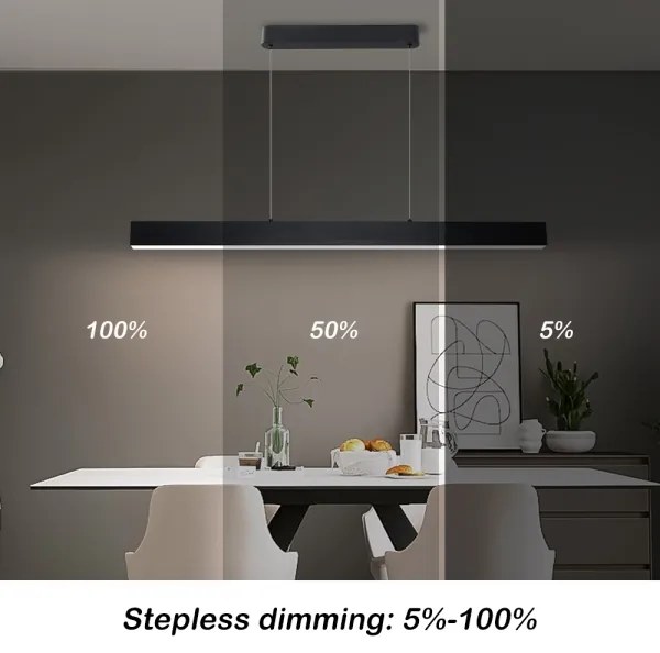 Brilagi - SLEEKLINE SMART LED 40W 230V Wi-Fi fekete dimmelhető csillár+DO