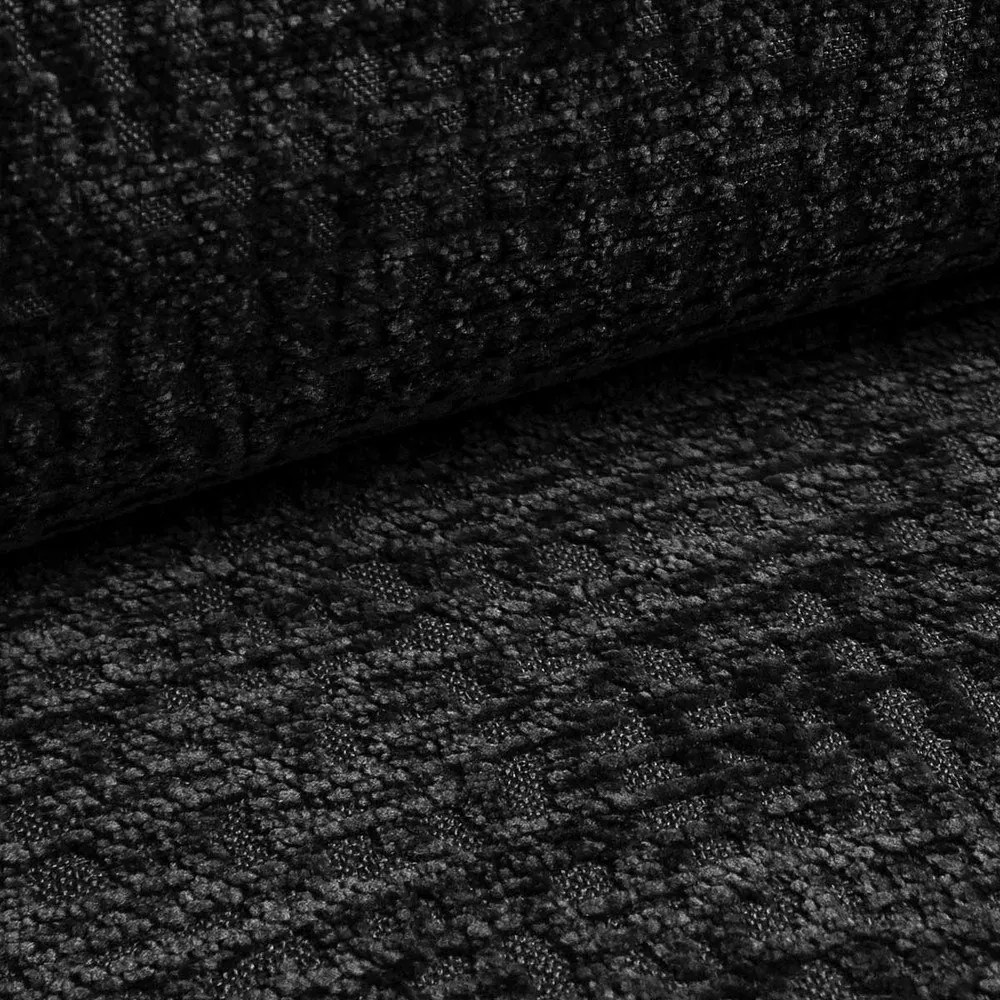 Fekete kinyitható-tárolóhelyes sarokkanapé (jobb oldali) Kalena – Makamii