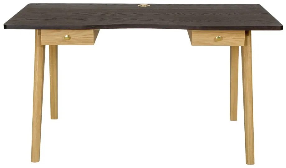 Íróasztal tölgyfa dekorral 70x140 cm Nice – Woodman