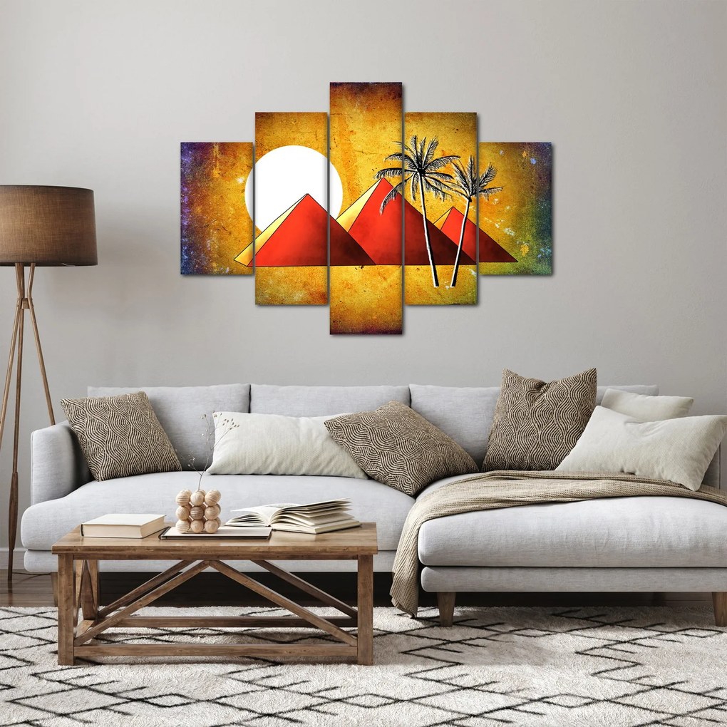 Festett egyiptomi piramisok képe (150x105 cm)