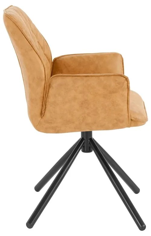 Sárga kárpitozott étkezőfotel szett 2 db-os Preston – Støraa