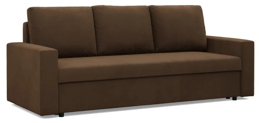 Zeus kanapéágy, szövet anyag, bonell töltet, egyenes kartámasz, barna