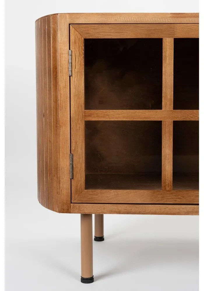 Natúr színű kaucsukfa TV-állvány 150x55x38 cm Yaz – White Label