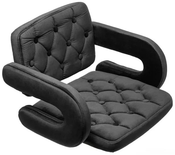 HR8403W Fekete modern velúr szék