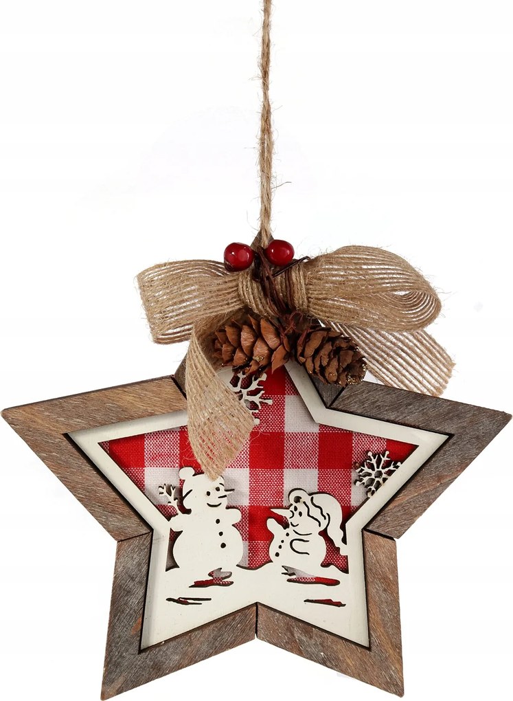 Fa Csillag 15 CM Medál Képpel