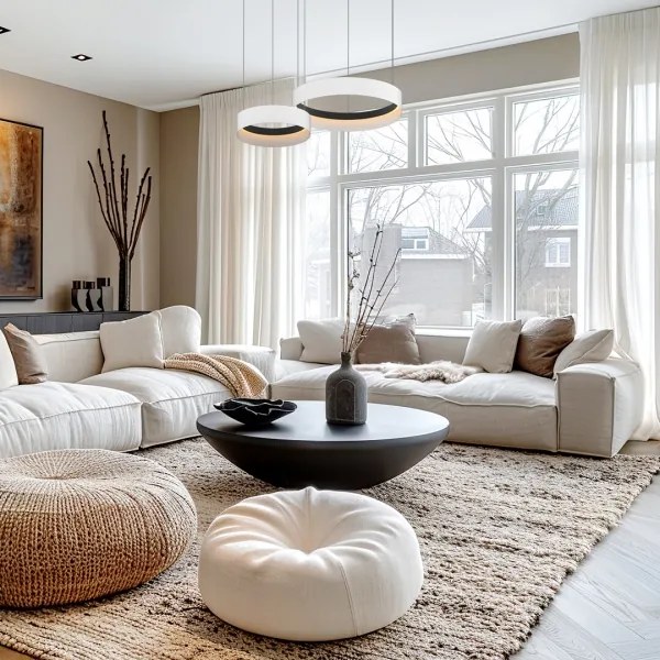 LED Csillár zsinóron ORBITA LED/72W/230V fehér/fekete