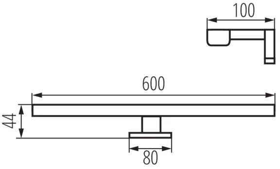 Kanlux 34935 - LED Fürdőszobai tükörvilágítás ASTIM LED/12W/230V IP44 króm