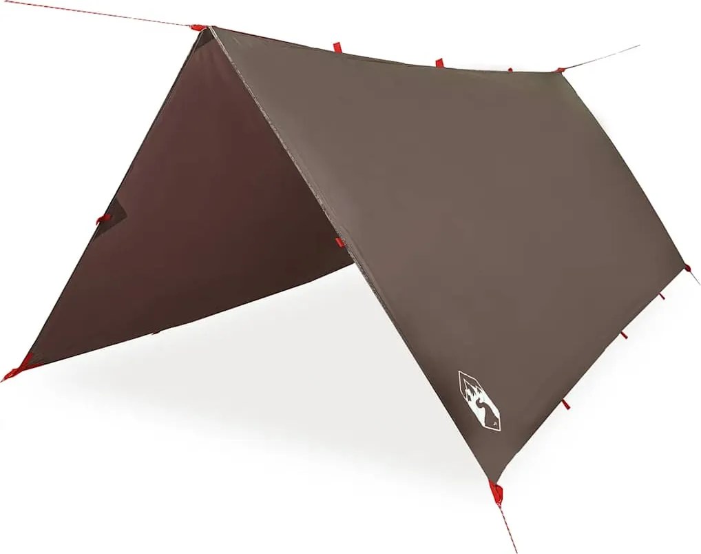 vidaXL barna vízálló kempingponyva 406x306 cm