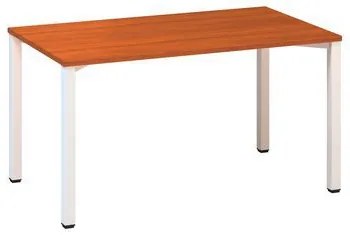 Alfa Office  Alfa 420 konferenciaasztal fehér lábazattal, 140 x 80 x 74,2 cm, egyenes kivitel, cseresznye mintázat%