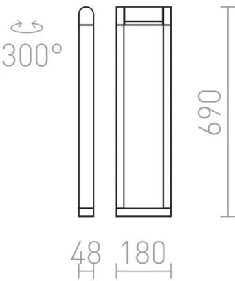 RED - Design Rendl - R12624 - LED Kültéri lámpa AQUE LED/8W/230V IP54 fekete