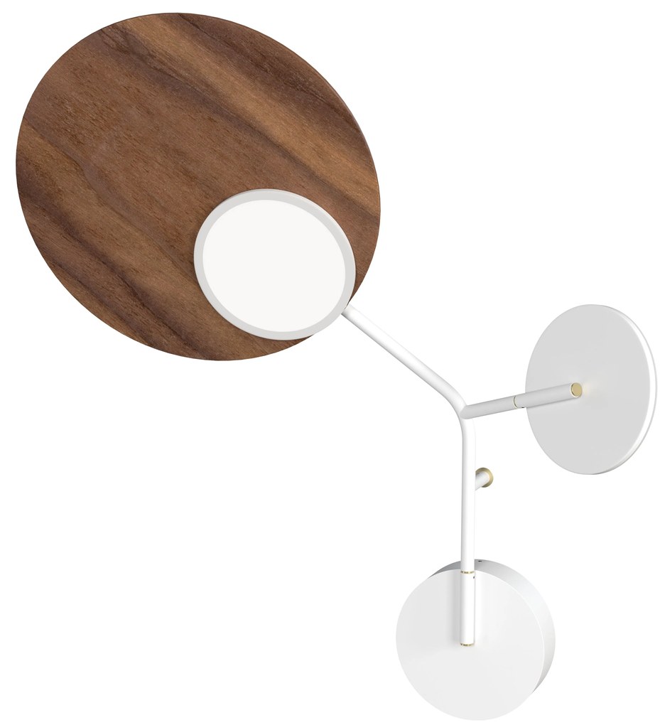 Fali lámpa Ballon 3 bal oldali, többféle változatban - TUNTO Modell: arany keret / 24k arany, rögzítő rész fekete, rétegelt lemez panel fekete