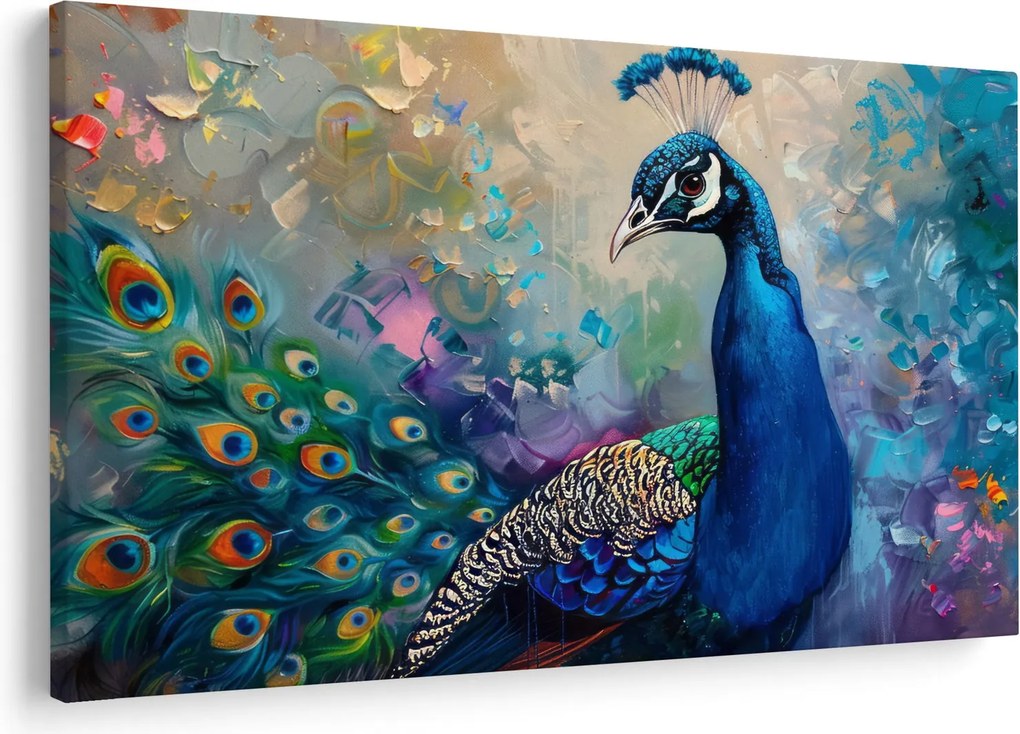 Kép - Festmény egy páva (90x60 cm)