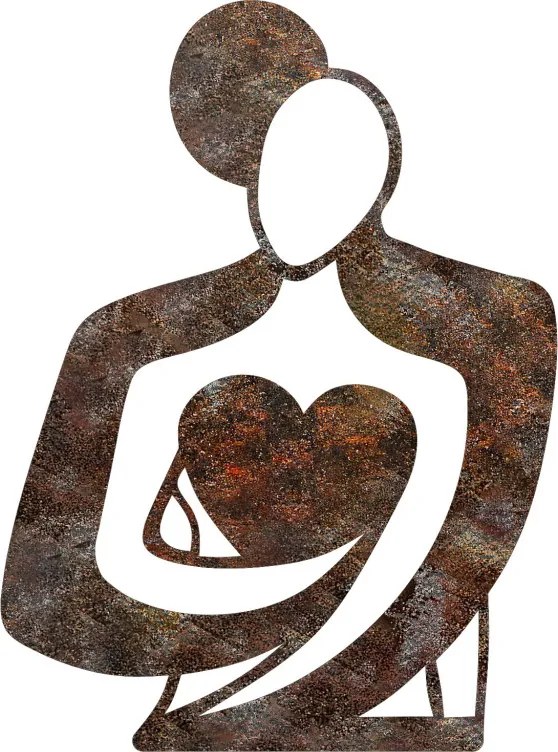 Rusty Hug antikolt fém faldekoráció