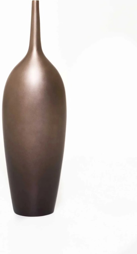 Delgado üvegszálas asztali dekorációs váza, barna