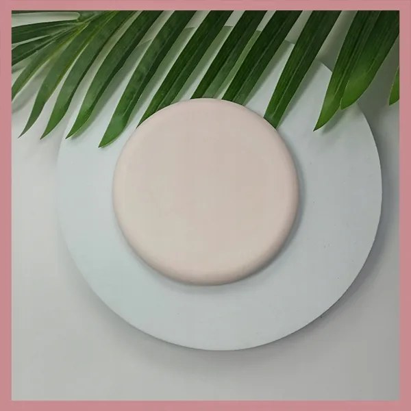 Kovaföld szappantartó, kerek, rózsaszín