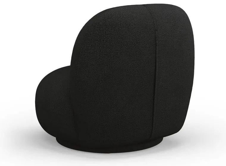 Fekete buklé fotel Chuck – Micadoni Home
