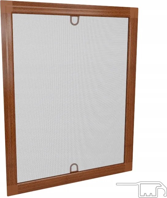 Ablakos szúnyogháló 30x190cm Arany tölgy-keret alumínium rovarháló