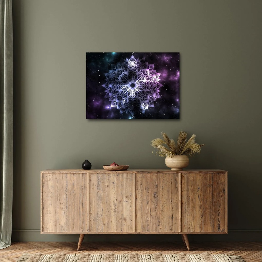 Kép - Lótusz mandala az űrben (70x50 cm)