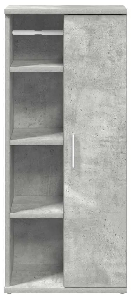 betonszürke fürdőszobaszekrény tekercstartóval 39x22x90 cm