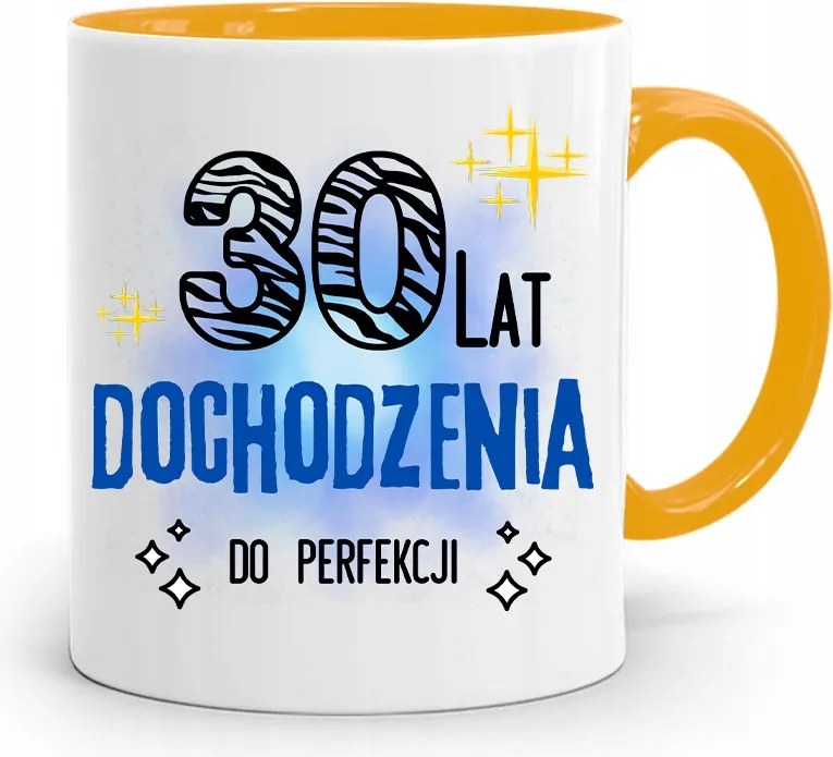 Születésnapra 30 30. 30-as Bögre Sárga Ajándék fényképes nyomattal