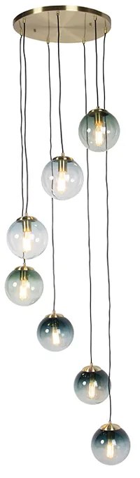 Okos függőlámpa sárgaréz 7-lámpás, WiFi ST64-gyel - Pallon