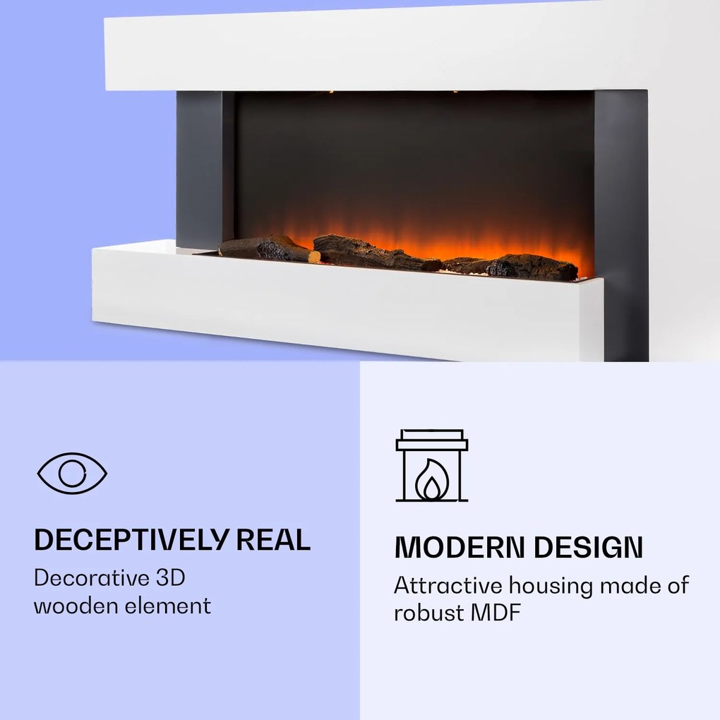 Studio Light & Fire 2 Smart, kandalló, 1000/2000 W, MDF, WiFi Control