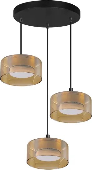 Brilagi - LED RGB dimmelhető csillár AURA LUX 3xGX53/14W/230V Wi-Fi Tuya fekete/arany