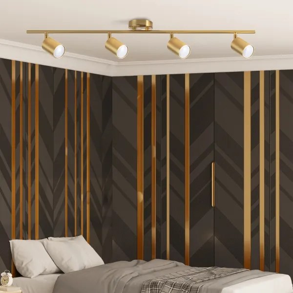 LED RGBW fényerőszabályozható spotlámpa GOLDI 4xGU10/6,5W/230V arany