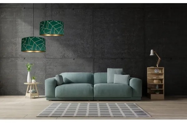 Csillár zsinóron RELLA 1xE27/60W/230V zöld/arany