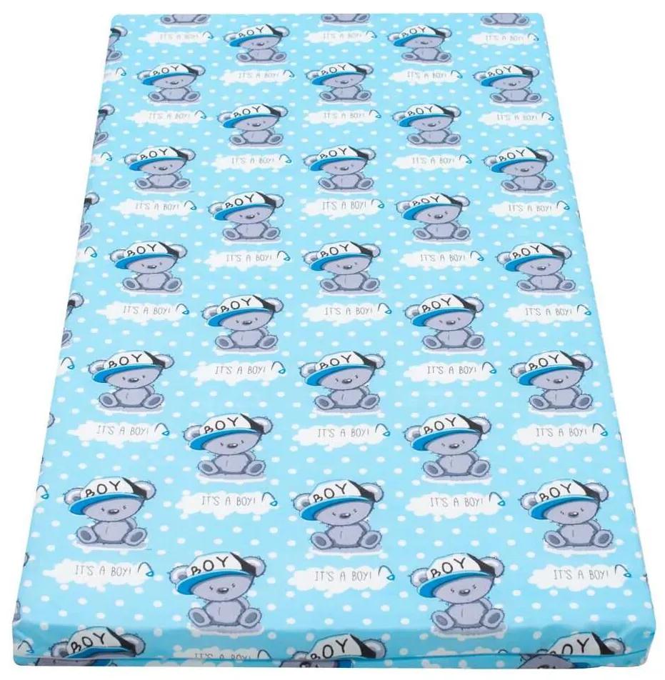 Gyerek habszivacs matrac New Baby 120x60 kék- különféle minta