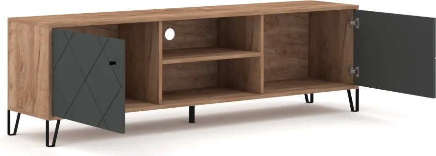 TV szekrény 2 ajtós Craft Tobacco / grafit színkombinációban – BILBAO BL02