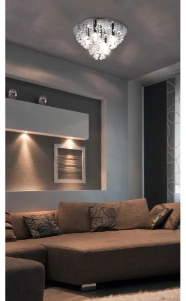 Globo 63040506 - Mennyezeti lámpa LONDON 5xE14/40W/230V átm. 46 cm fényezett króm