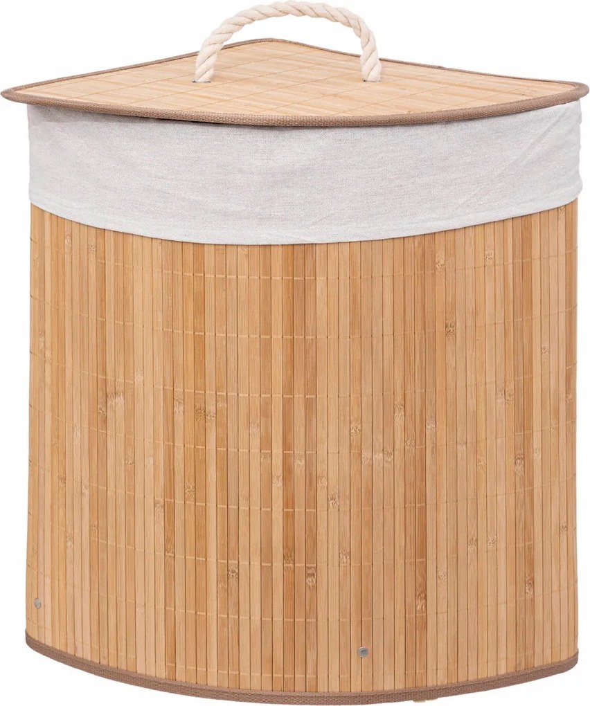 Szennyestartó Kosár bambusz bézs 48 l