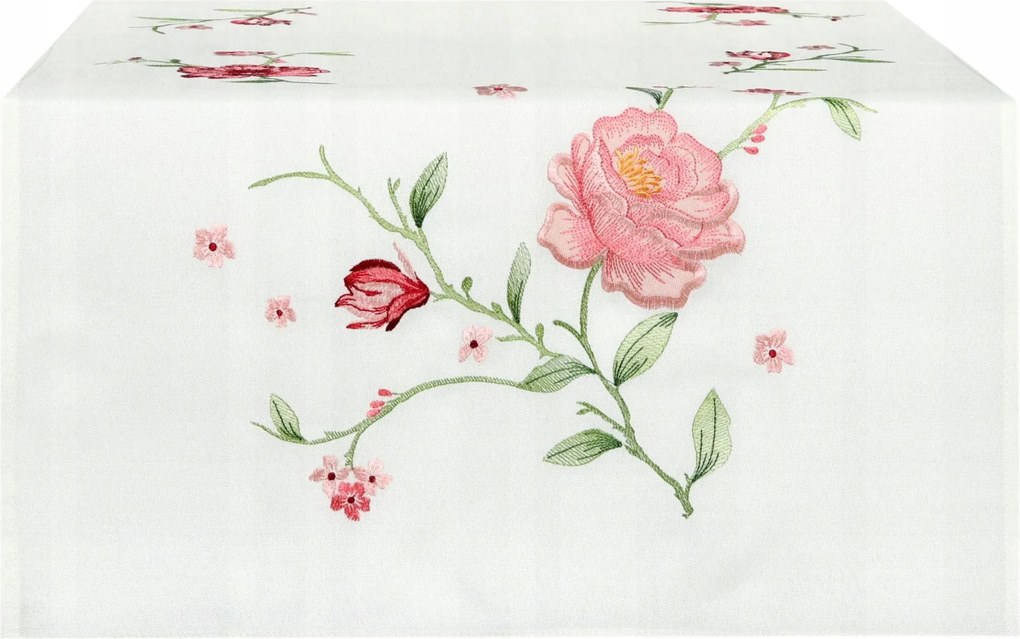 Asztalterítő 60x120 Hímzett futófelület rózsákkal
