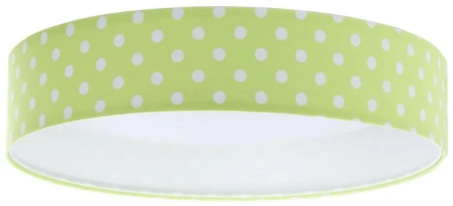 LED mennyezeti lámpa GALAXY KIDS LED/24W/230V zöld-fehér pöttyös